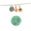 Pendentif Aventurine Verte 12mm Signe Astrologique LION - Trou: 1mm (1)