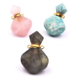 Pendentif à Parfum En Labradorite 26x17mm (1)