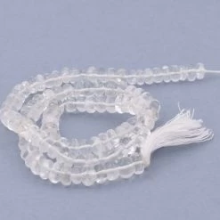 Perle Rondelle Cristal De Quartz 5-6x2-5mm - Trou : 0.5mm (1 Fil-33cm)