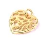 Pendentif Coeur Laiton Doré 17x18mm - Trou: 3.5mm (1)