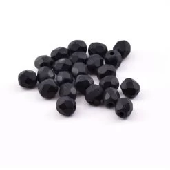 Perles Facettes De Bohème Matte Jet 4mm (50)
