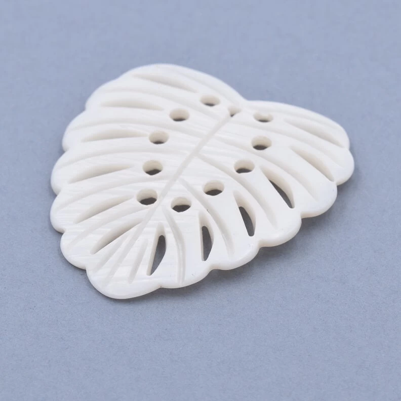 Pendentif Nacre Coquillage Blanc Feuille Monstera 42x39mm (1) 1 Pendentif Nacre Coquillage Blanc Feuille Monstera 42x39mm (1)