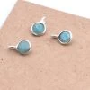 Mini Charms Pendentifs Rond Amazonite Serti Argent 925 - 8x5mm (2)
