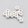Miyuki Round Beads 6/0 Plaqué Argent 925 (25 Perles)