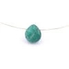 Pendentif Perle Goutte Poire Facetté Amazonite 7.5x7mm-trou: 0.5mm (1)