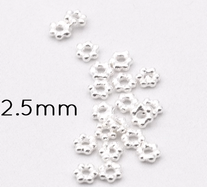 Perles Rondelles Mini Heishi Fleur 2,75mm Argent 925 (20) 1 Perles Rondelles Mini Heishi Fleur 2,75mm Argent 925 (20)