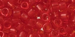 Cc5B - AIKO Toho Beads 11/0 Tube Transparent Siam Ruby (2g)