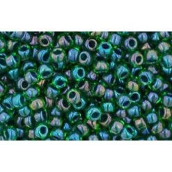 Cc249 - Perles De Rocaille Toho 11/0 Inside Colour Peridot/emerald Lined (10g)