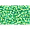 Cc307 - Perles De Rocaille Toho 11/0 Aquamarine/opaque Yellow Lined (10g)