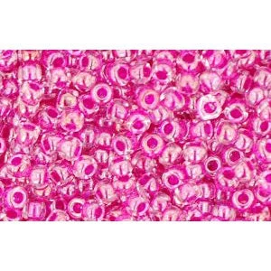 Cc350 - Perles De Rocaille Toho 11/0 Crystal/fuchsia Lined (10g) 1 Cc350 - Perles De Rocaille Toho 11/0 Crystal/fuchsia Lined (10g)