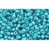 Cc377 - Perles De Rocaille Toho 11/0 Light Sapphire/métallic Teal Lined (10g)