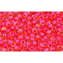 Cc979 - Perles De Rocaille Toho 11/0 Light Topaz/ Neon Pink Lined (10g)