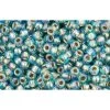 Cc995 - Perles De Rocaille Toho 11/0 Gold Lined Rainbow Aqua (10g)
