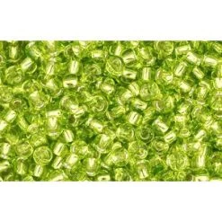 Cc24 - Perles De Rocaille Toho 11/0 Silver Lined Lime Green (10g)