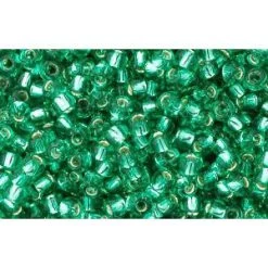 Cc24b - Perles De Rocaille Toho 11/0 Silver Lined Dark Peridot (10g)