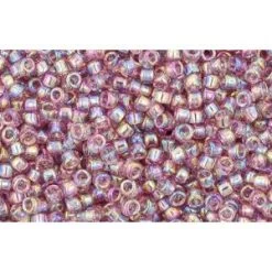 Cc166 - Perles De Rocaille Toho 15/0 Transparent Rainbow Light Amethyst (5g)