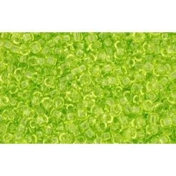 Cc4 - Perles De Rocaille Toho 15/0 Transparent Lime Green (5g)