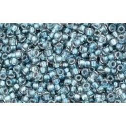 Cc288 - Perles De Rocaille Toho 15/0 Inside Colour Crystal Metallic Blue Lined (5g)
