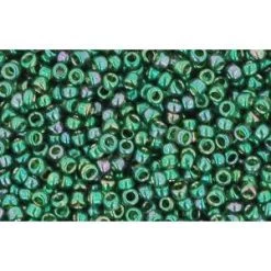 Cc322 - Perles De Rocaille Toho 15/0 Gold Lustered Emerald (5g)