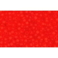 Cc5f - Perles De Rocaille Toho 15/0 Transparent Frosted Light Siam Ruby (5g)