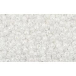 Cc401 - Perles De Rocaille Toho 15/0 Opaque Rainbow White (5g)