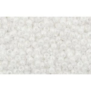 Cc401 - Perles De Rocaille Toho 15/0 Opaque Rainbow White (5g) 1 Cc401 - Perles De Rocaille Toho 15/0 Opaque Rainbow White (5g)