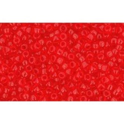 Cc5b - Perles De Rocaille Toho 15/0 Transparent Siam Ruby (5g)