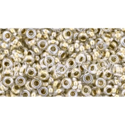 Cc989 - Toho Demi Round 8/0 Gold Lined Crystal (5g)