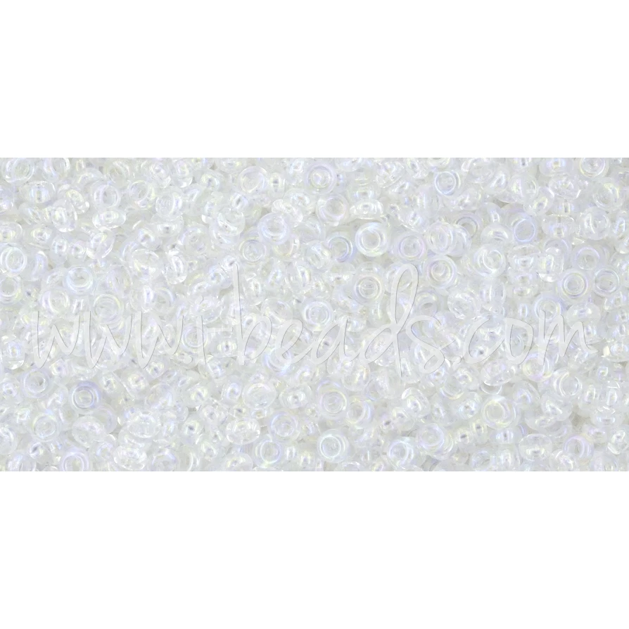 Cc161 - Toho Demi Round 11/0 Transparent Rainbow Crystal (5g) 1 Cc161 - Toho Demi Round 11/0 Transparent Rainbow Crystal (5g)