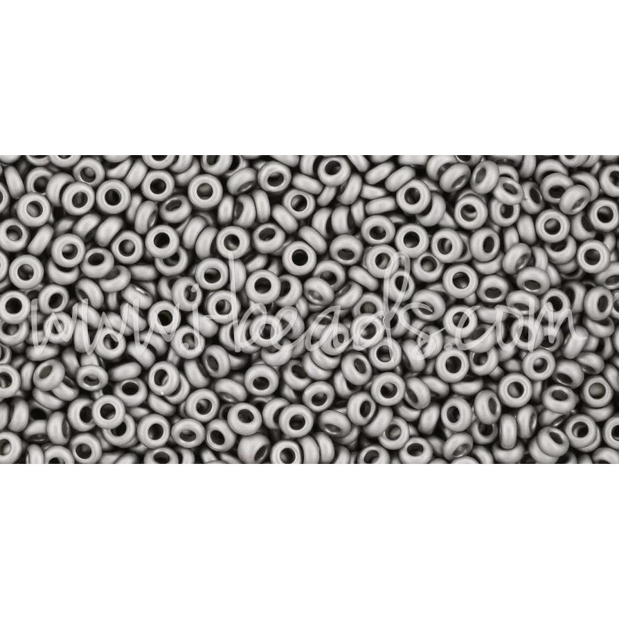 Cc566 - Toho Demi Round 11/0 Metallic Frosted Antique Silver (5g) 1 Cc566 - Toho Demi Round 11/0 Metallic Frosted Antique Silver (5g)