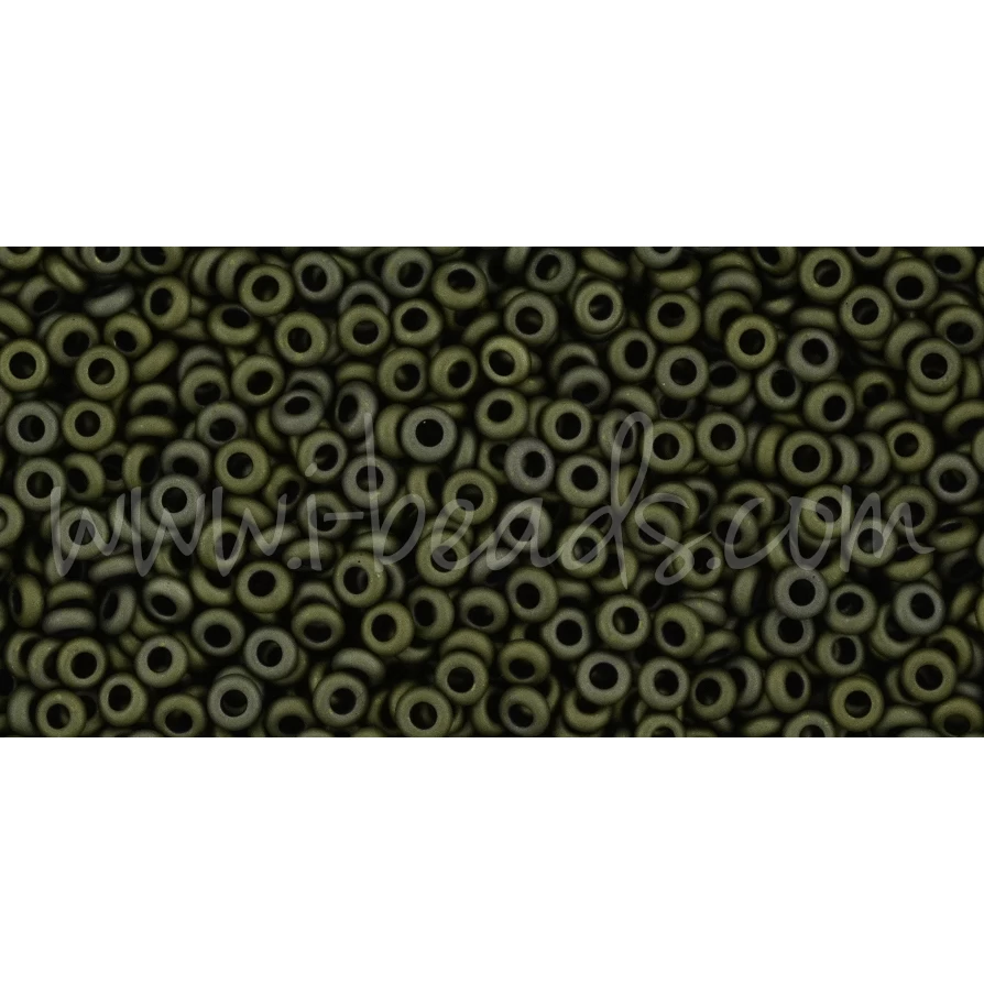 Cc617 - Toho Demi Round 11/0 Matte Color Dark Olive (5g) 1 Cc617 - Toho Demi Round 11/0 Matte Color Dark Olive (5g)
