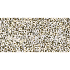 Cc989 - Toho Demi Round 11/0 Gold Lined Crystal (5g)