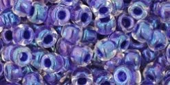 Cc181 - Perles De Rocaille Toho 6/0 Rainbow Crystal/tanzanite Lined (10g)