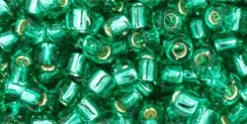 Cc24b - Perles De Rocaille Toho 6/0 Silver Lined Dark Peridot (10g)