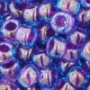 Cc252 - Perles De Rocaille Toho 6/0 Inside Colour Aqua/purple Lined (10g)
