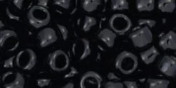 Cc49 - Perles De Rocaille Toho 6/0 Opaque Jet (10g)