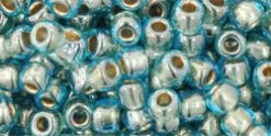Cc990 - Perles De Rocaille Toho 6/0 Gold Lined Aqua (10g)