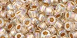 Cc994 - Perles De Rocaille Toho 6/0 Gold Lined Rainbow Crystal (10g)