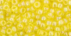 Cc175 - Perles De Rocaille Toho 8/0 Transparent Rainbow Lemon (10g)