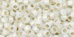 Cc2100 - Perles De Rocaille Toho 8/0 Silver-lined Milky White (10g)