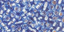 Cc33 - Perles De Rocaille Toho 8/0 Silver Lined Light Sapphire (10g)