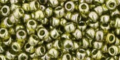 Cc457 - Perles De Rocaille Toho 8/0 Gold Lustered Green Tea (10g)