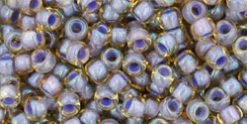 Cc926 - Perles De Rocaille Toho 8/0 Light Topaz/opaque Lavender Lined (10g)