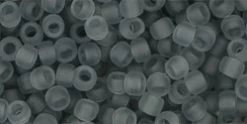 Cc9f - Perles De Rocaille Toho 8/0 Transparent Frosted Light Grey (10g)