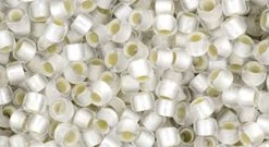 Cc21f - Perles De Rocaille Toho 8/0 Silver Lined Frosted Crystal (10g)