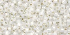 Cc2100 - Perles De Rocaille Toho 11/0 Silver-lined Milky White (10g)