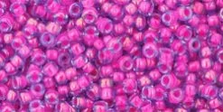 Cc980 - Perles De Rocaille Toho 11/0 Light Sapphire/ Neon Pink Lined (10g)