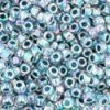 Cc773 - Perles De Rocaille Toho 15/0 Rainbow Crystal/montana Blue Lined (5g)