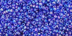 Cc87 - Perles De Rocaille Toho 15/0 Transparent Rainbow Cobalt (5g)