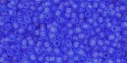 Cc942f - Perles De Rocaille Toho 15/0 Transparent Frosted Sapphire (5g)
